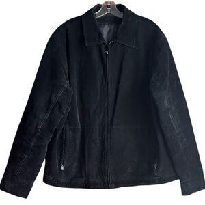 Knightsbridge
Men's Black Suede Zip-Front Classic Jacket Size L